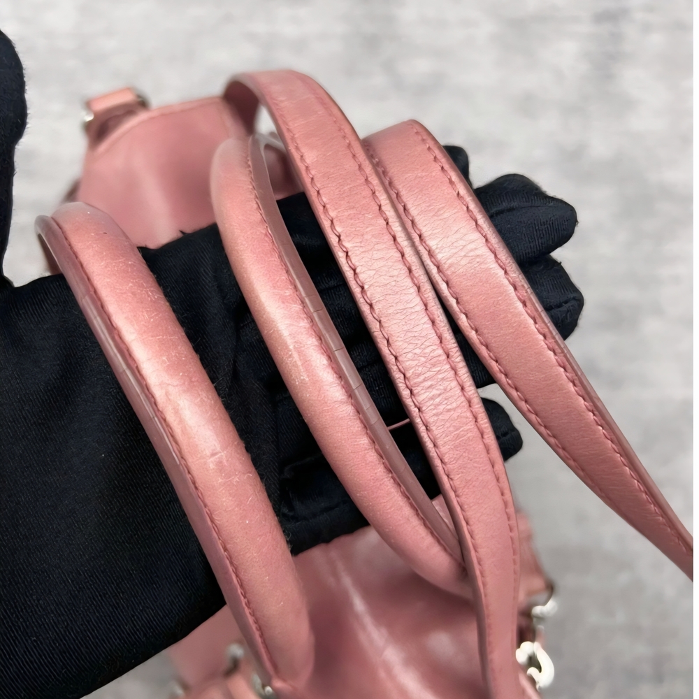 Miu Miu Pink Leather Satchel - Picture 3 of 9